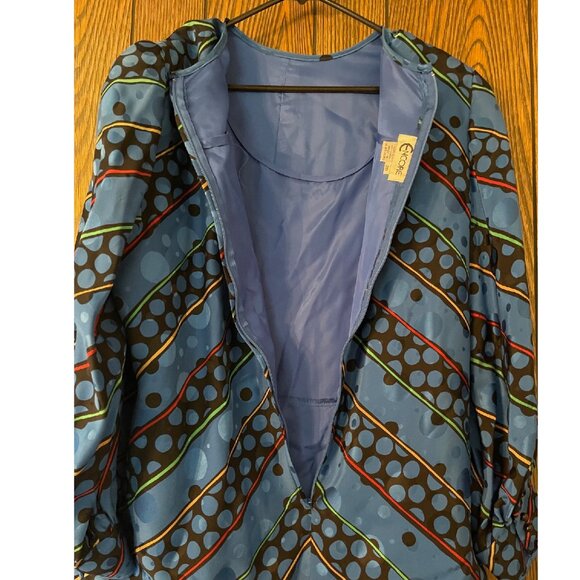 1980’s Encore Blue Dress and Matching Top 100% Silk Size 20 - Picture 5 of 6
